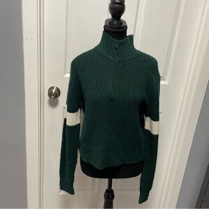 Sunday Best Green and White Sweater